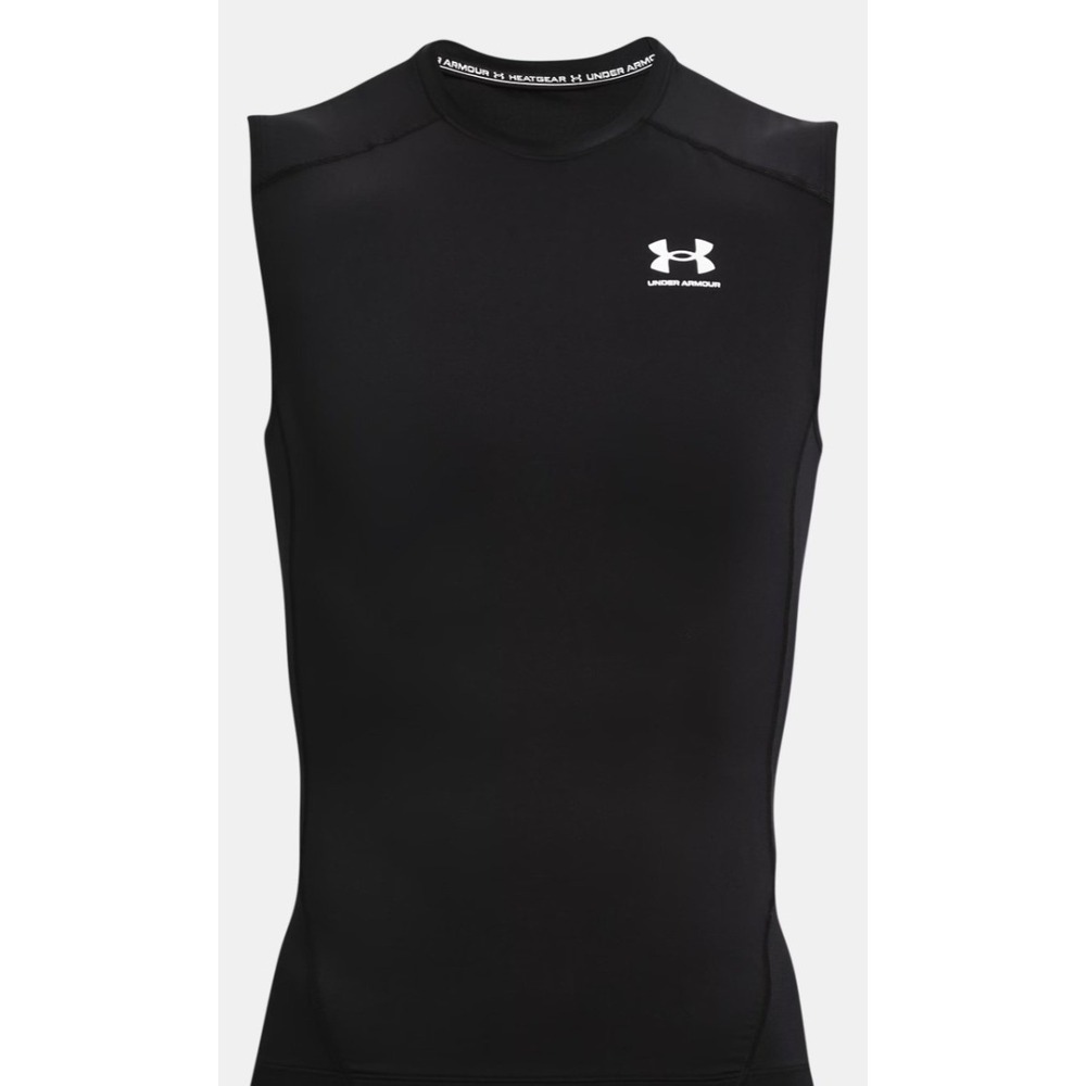 NWT Under Armour Mens 2XL HeatGear Sleeveless Compression Shirt Black Tank Top